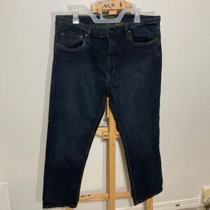 Men’s Urban Star 38X 32 classic straight leg fit jeans dark blue